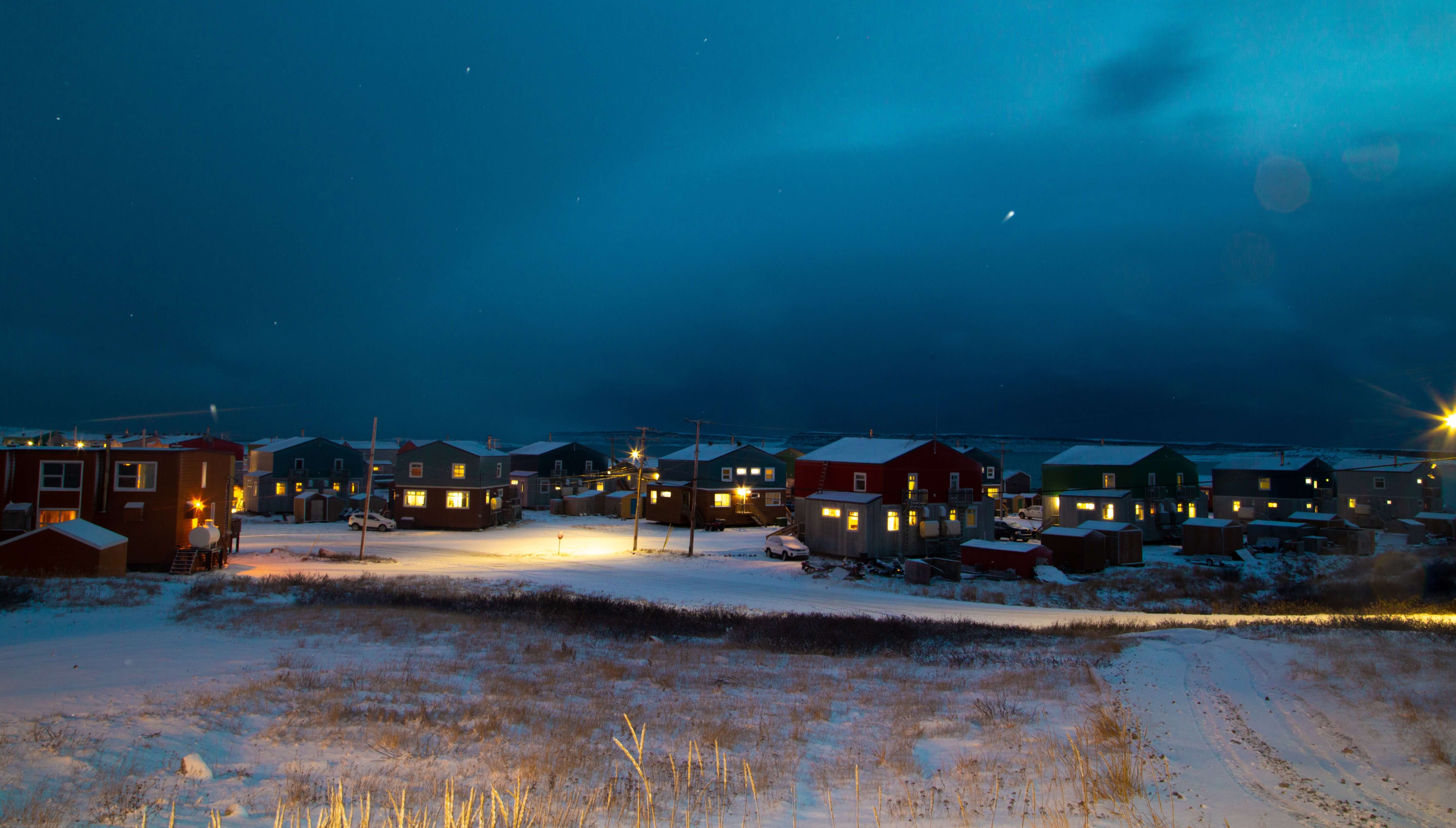 Inukjuak at night - photo credit Kaaria Quash
