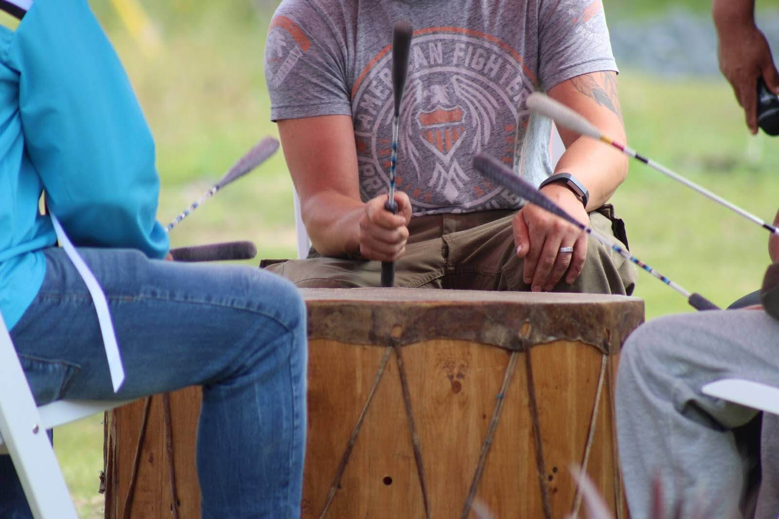 Celebration drum circle close-up